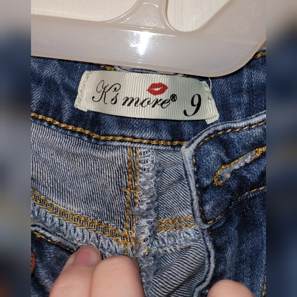 K's More Denim Distressed BootCut Jeans- Size 9 - Picture 5 of 9